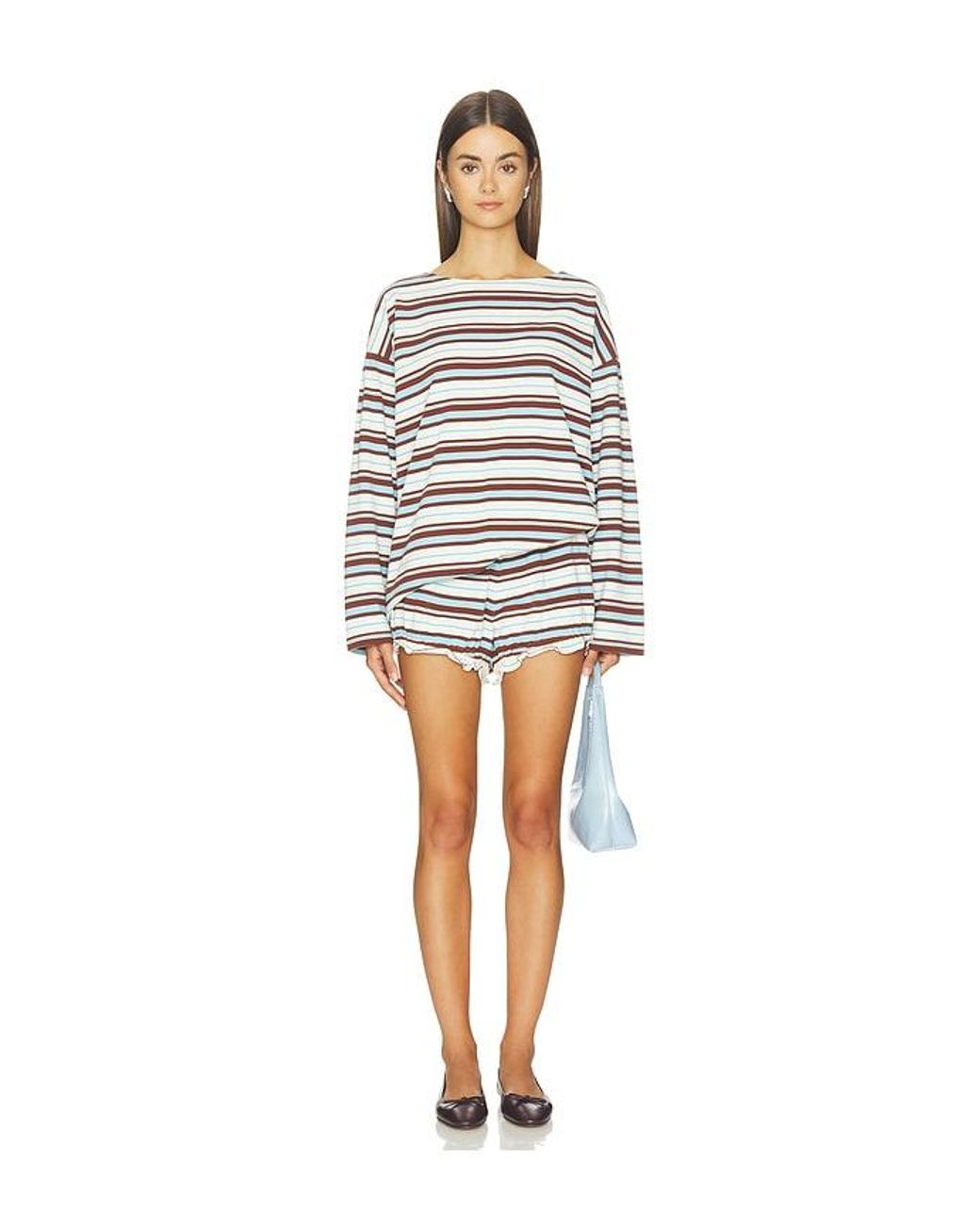 Posse Blue Nadine Ruffle Short