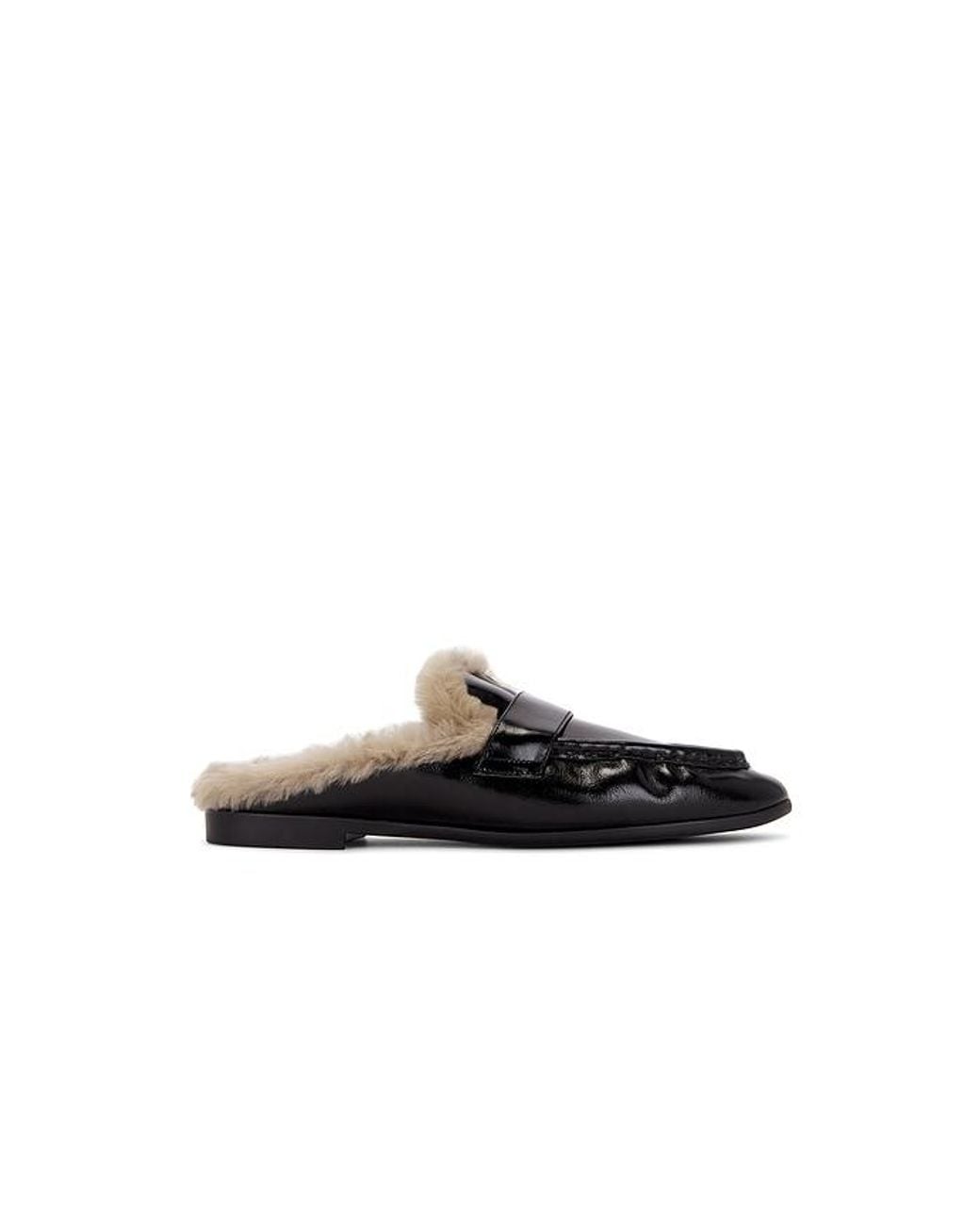 Black Suede Studio Black Theo Mule Loafer