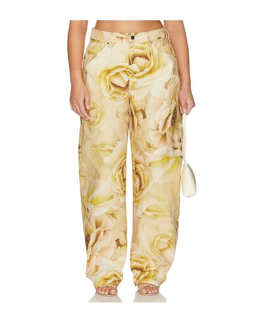 AFRM Metallic The Hr Chippy Barrel Pant