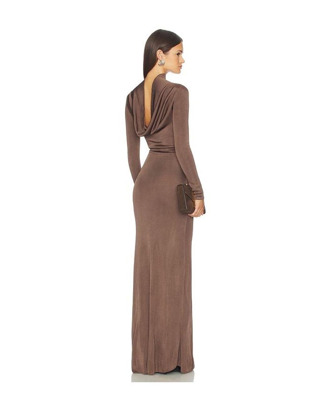 SRG Multicolor Sylveeah Draped Cowl Gown