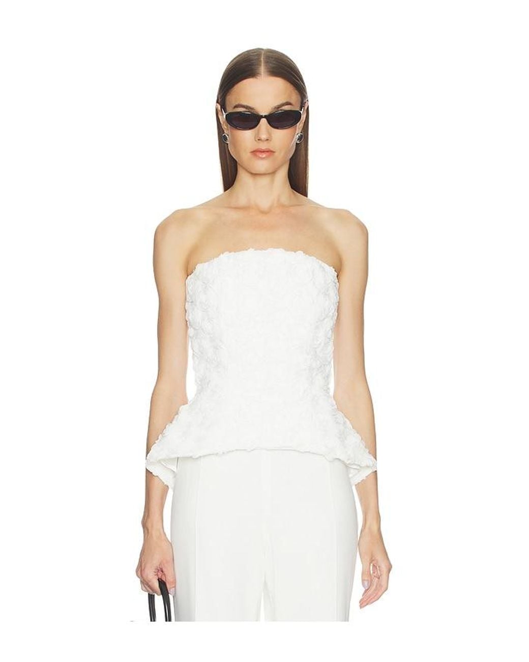 Nadine Merabi White Phoebe Top