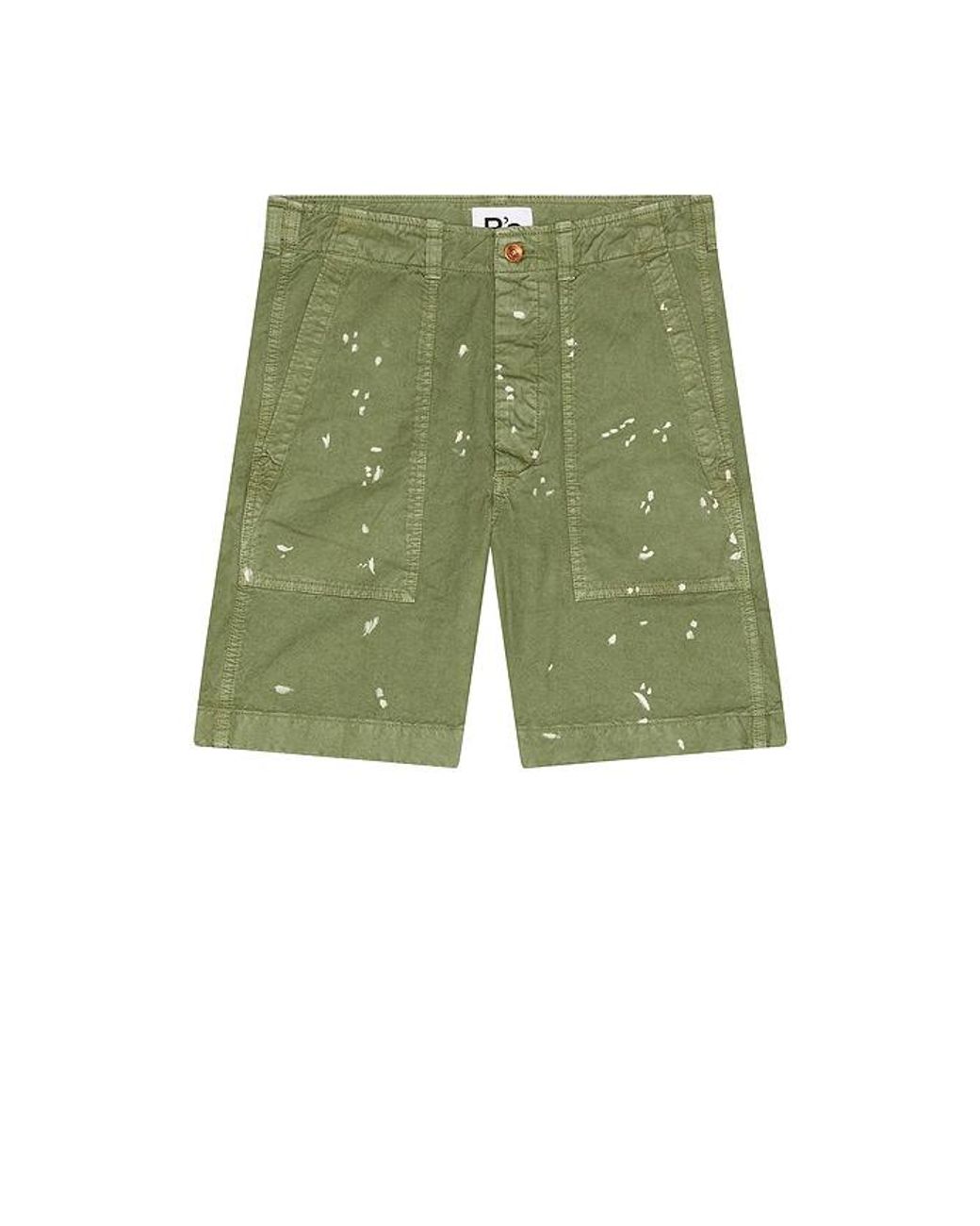 President's Green Bermuda Fatigue Dust Shorts for men