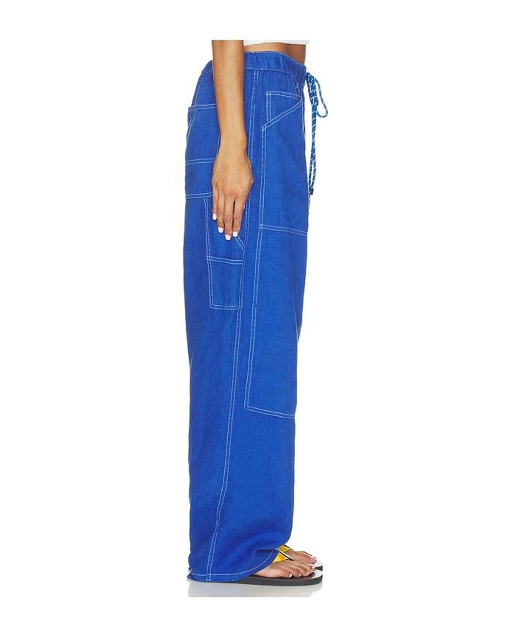 Rag & Bone Blue Atlas Linen Pant