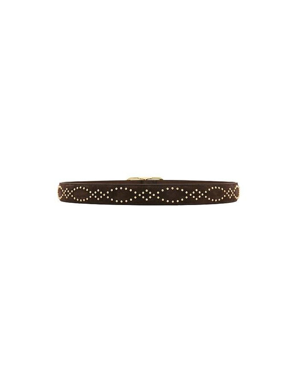 Veronica Beard Brown Studded Loop Belt