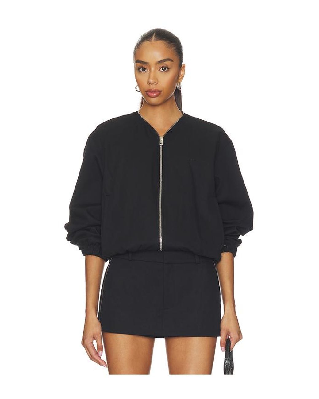 Alexander Wang Blue Coaches Jacket With Continuous Loop Zipper