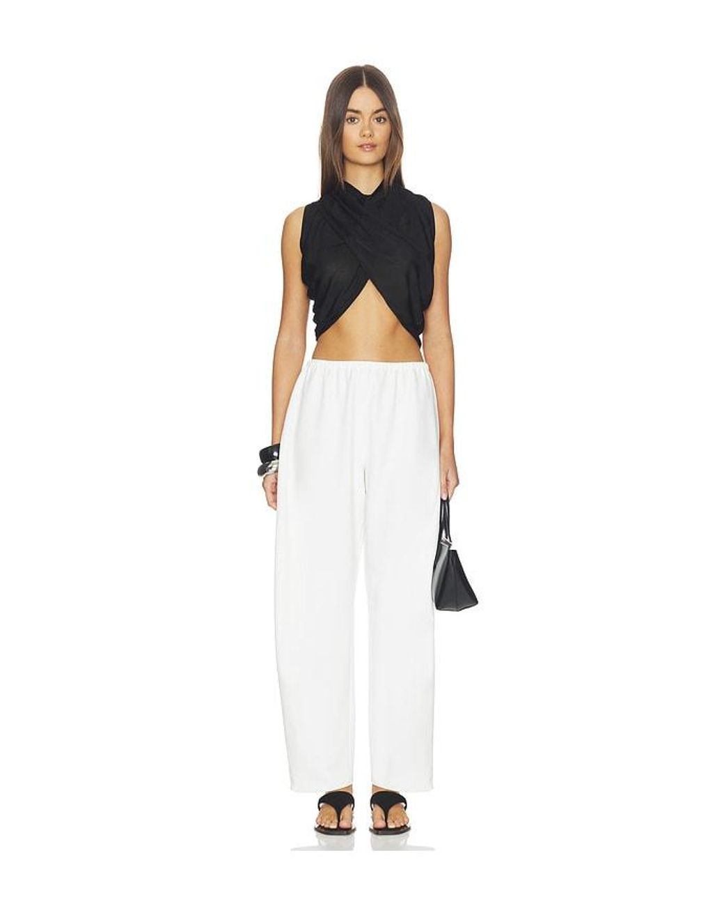 La Ligne White Barrel Leg Colby