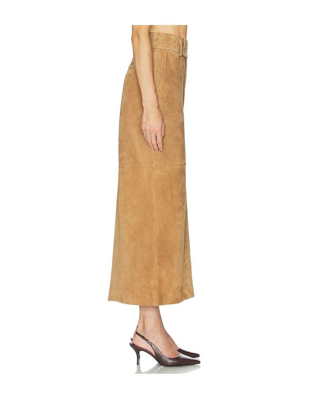 Helsa Multicolor Suede Column Skirt