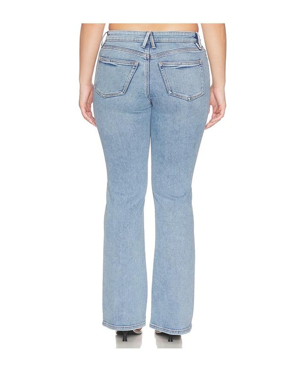 GOOD AMERICAN Blue Good Low Rise Boot Jeans