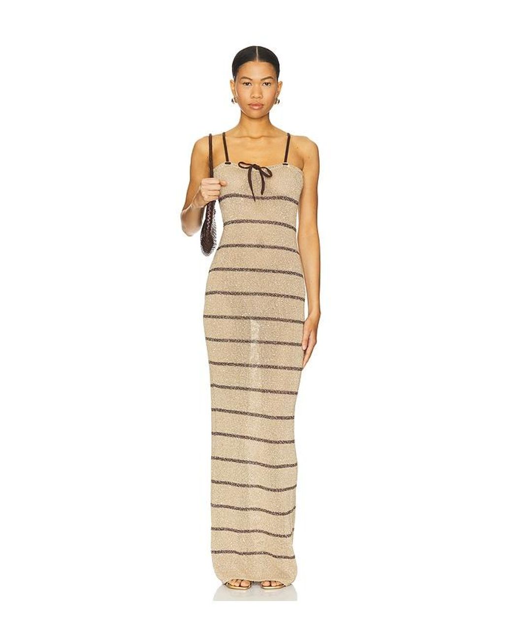 Asta Resort Metallic Celeste Maxi Dress