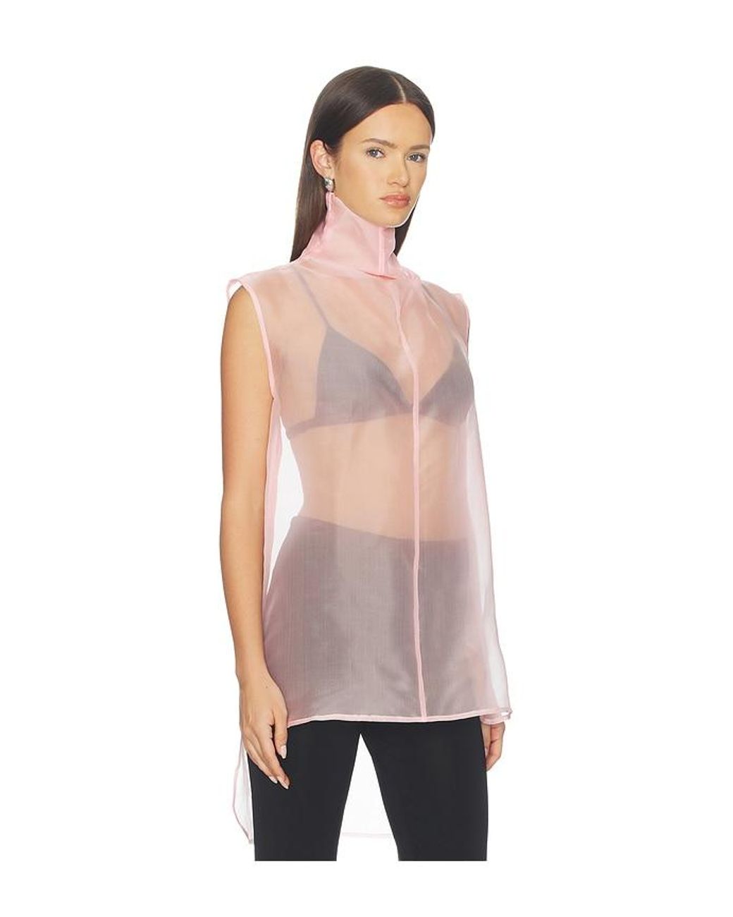AEXAE Natural X Revolve Silk Organza Roll Top