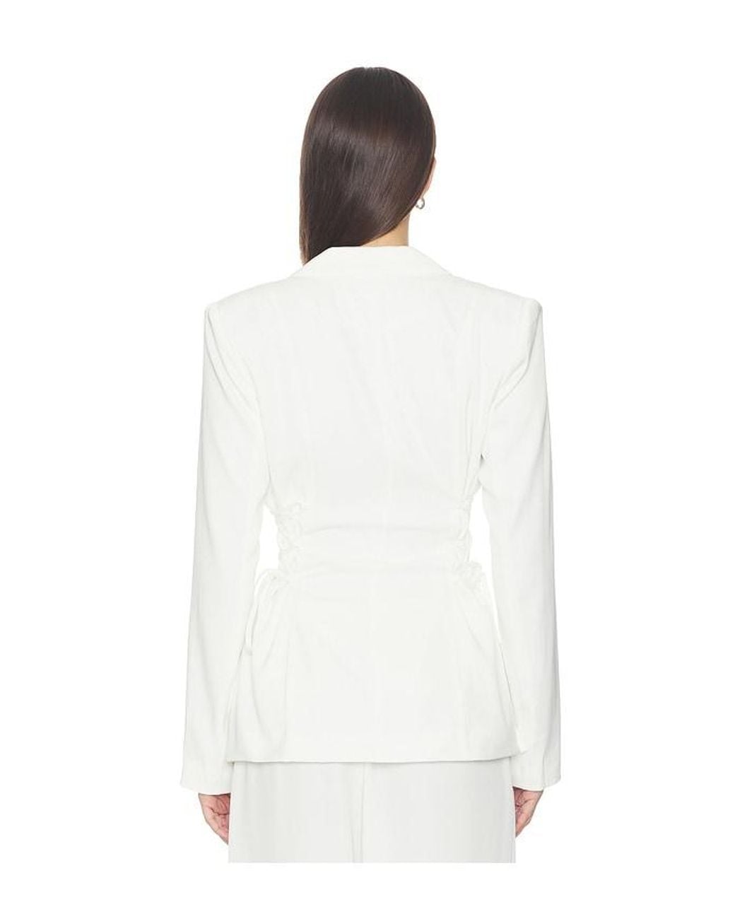 superdown White Jennifer Lace Up Blazer