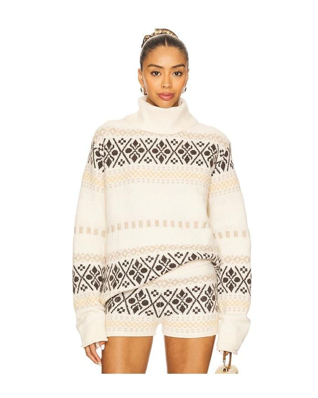 MORE TO COME Natural Kelsey Fairisle Sweater