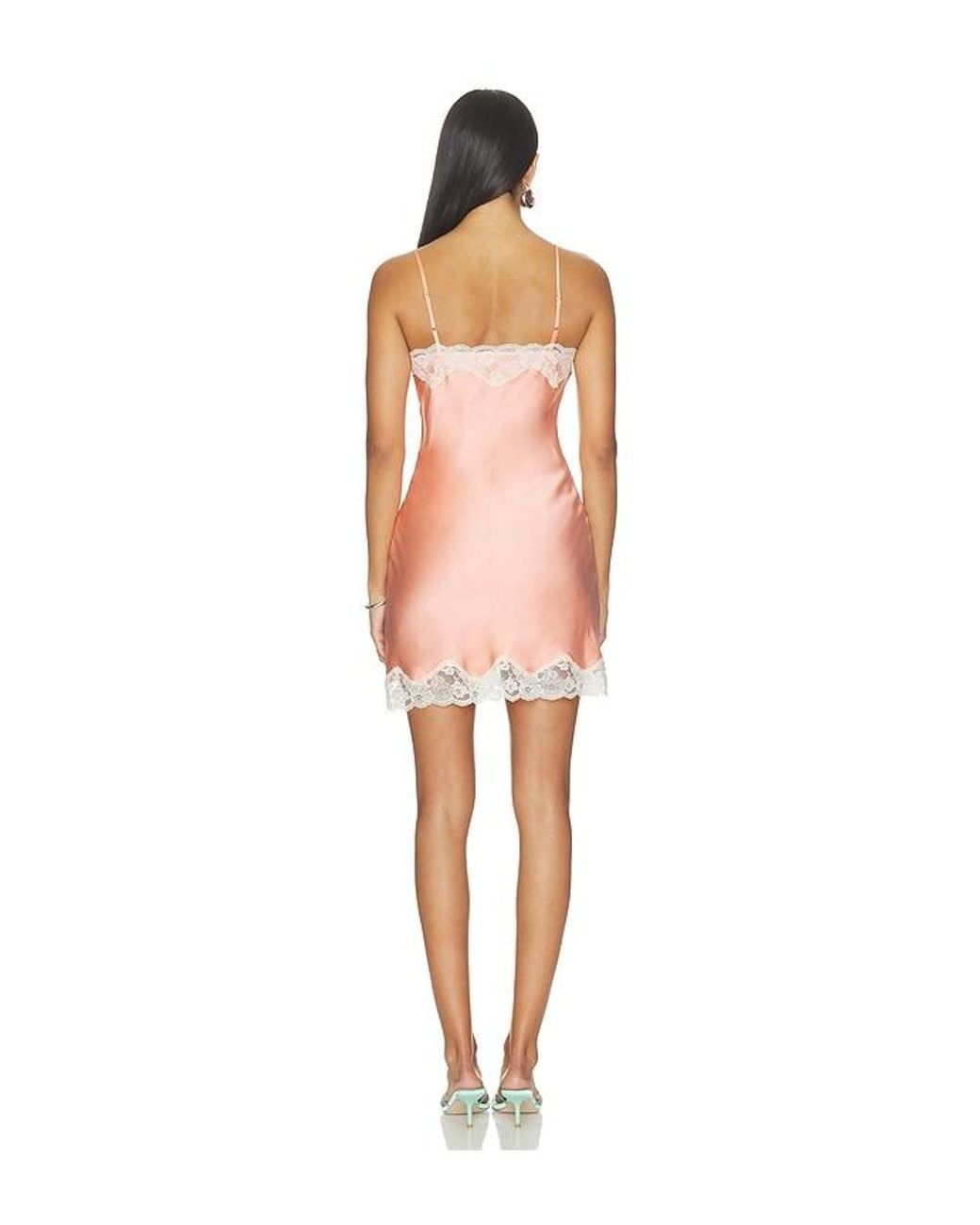 Frankie's Bikinis Multicolor X Devon Lee Carlson Liz Silk Slip Mini Dress
