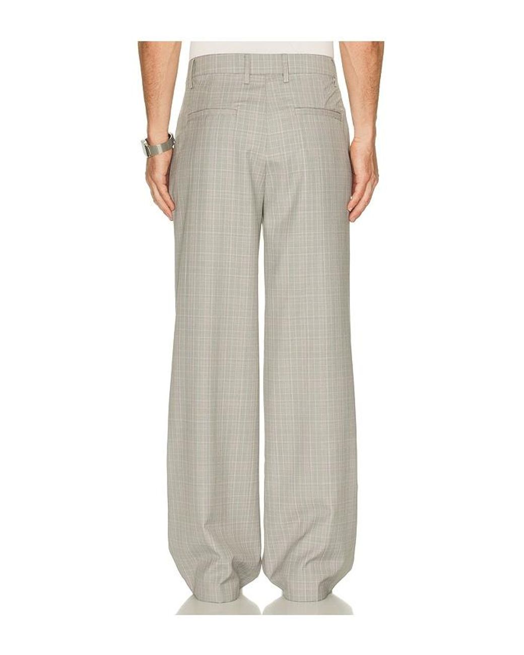 KROST White Elliott Plaid Trouser for men