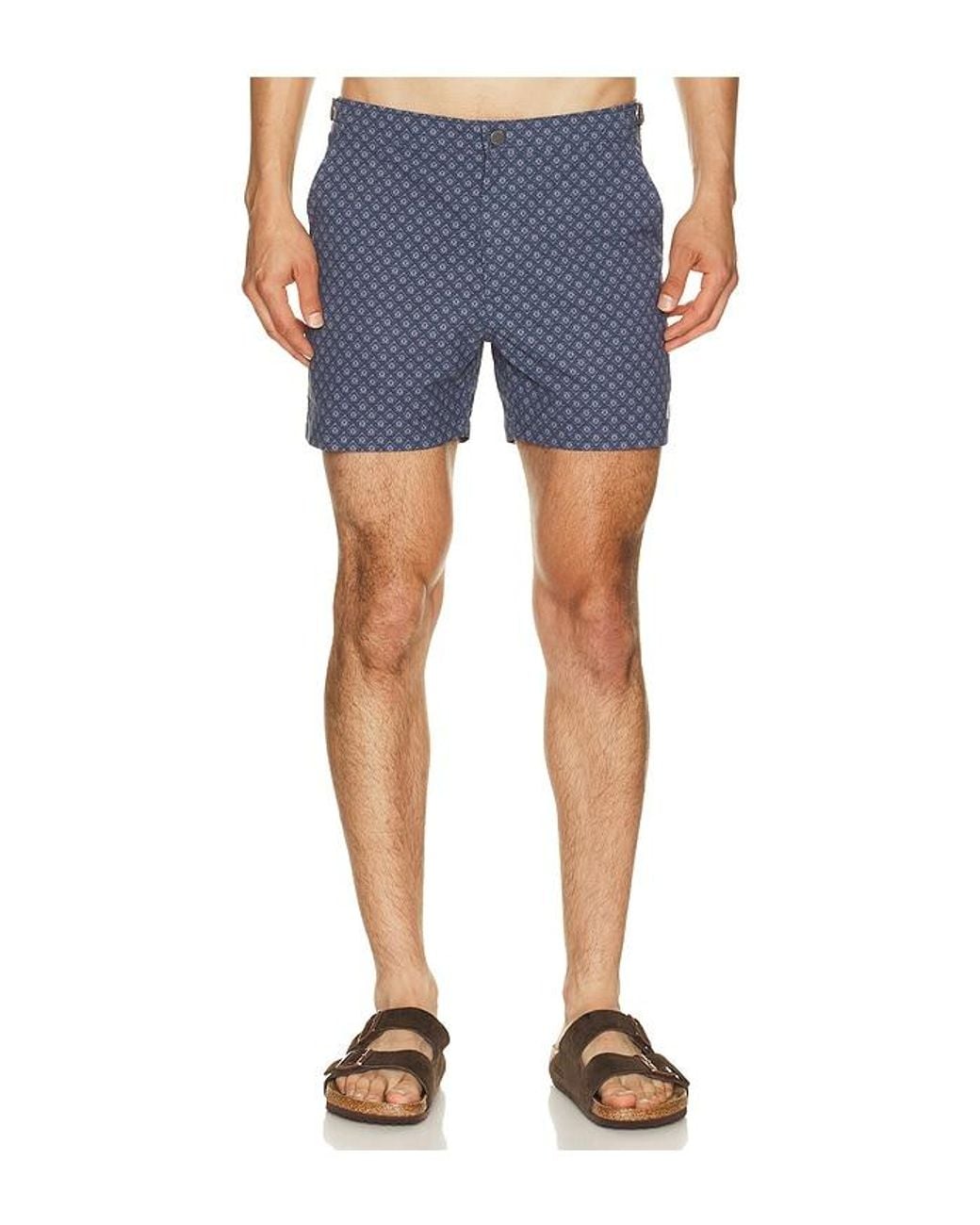 Marine Layer Blue Tailored 5 Swim Trunk for men