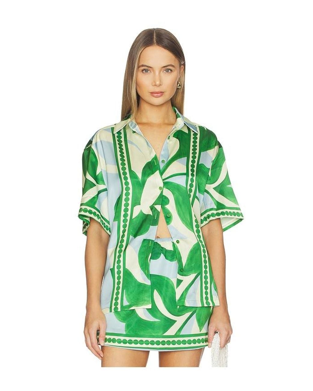 Seven Wonders Green Alara Short Sleeve Shirt