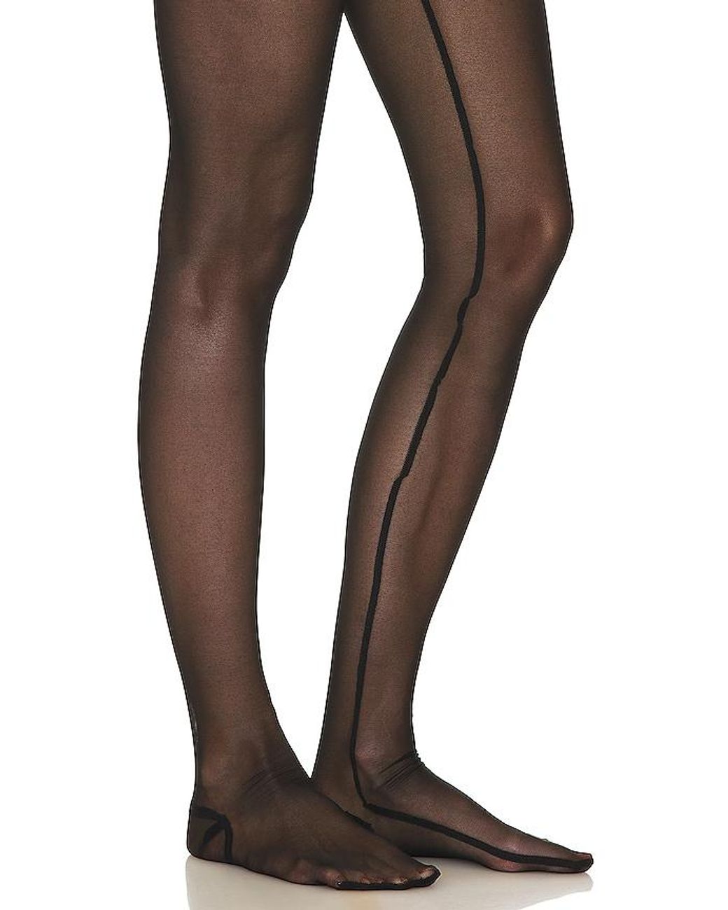 Norma Kamali Black X Revolve Legging With Mesh Bottom Footsie