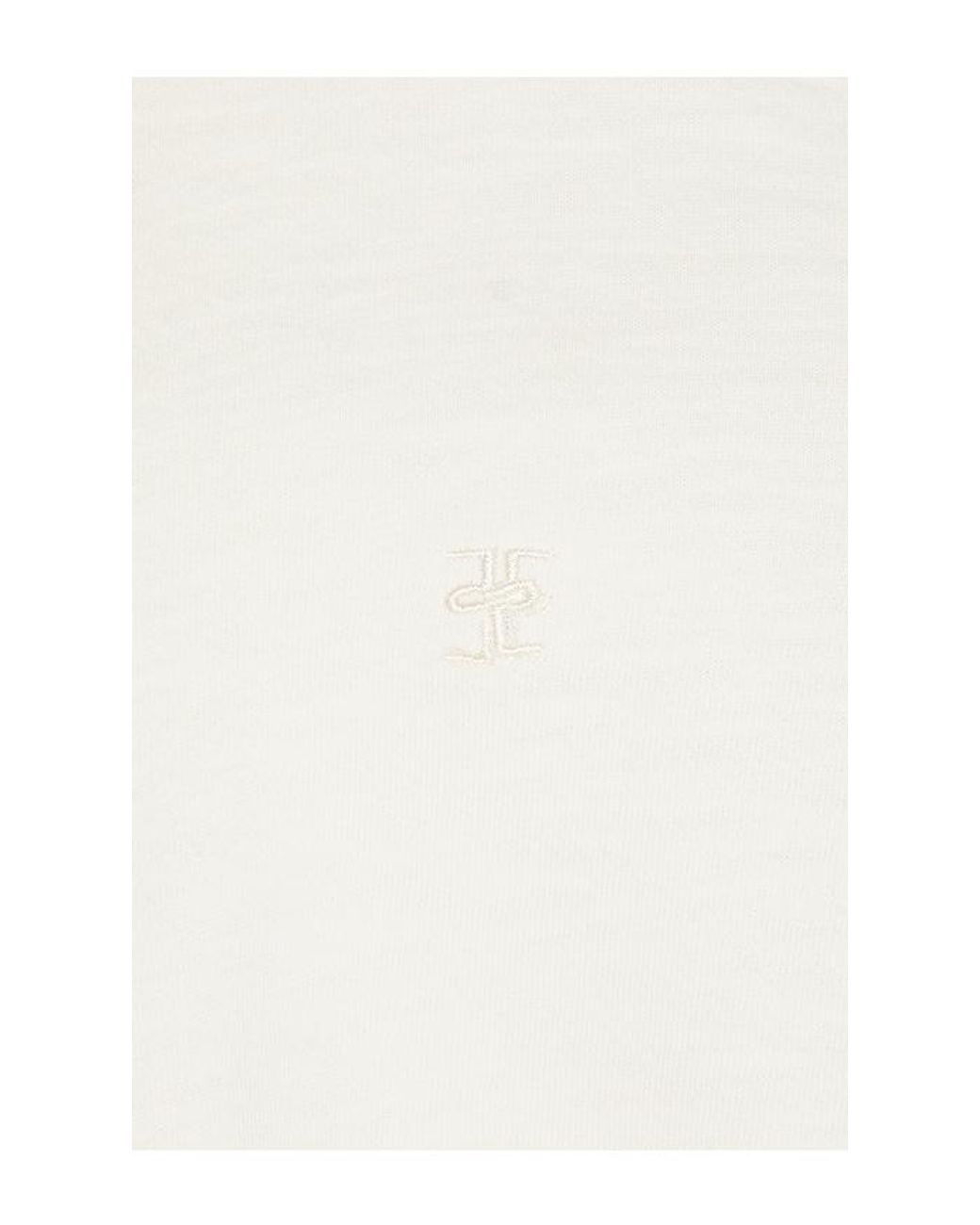 ÉTERNE White Cropped Half-Zip Sweatshirt