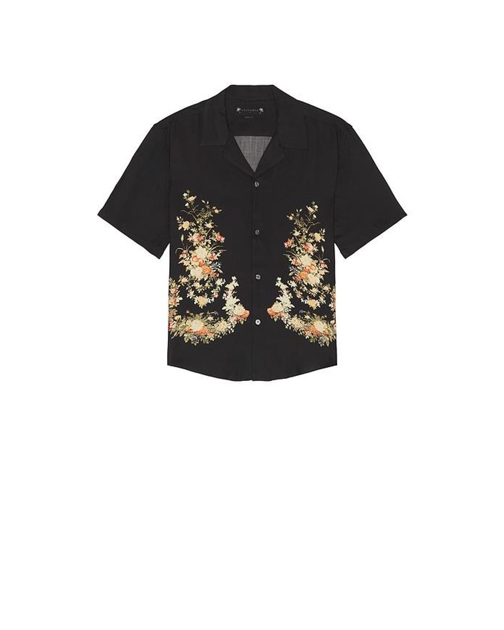 AllSaints Black Parsons Shirt for men