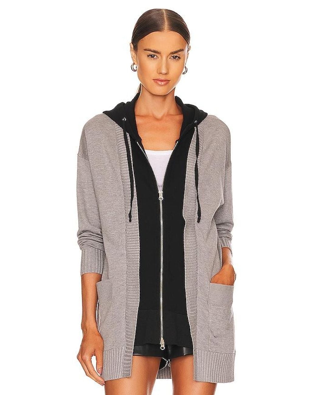 Central Park West Black Brynn Long Dickie Cardigan