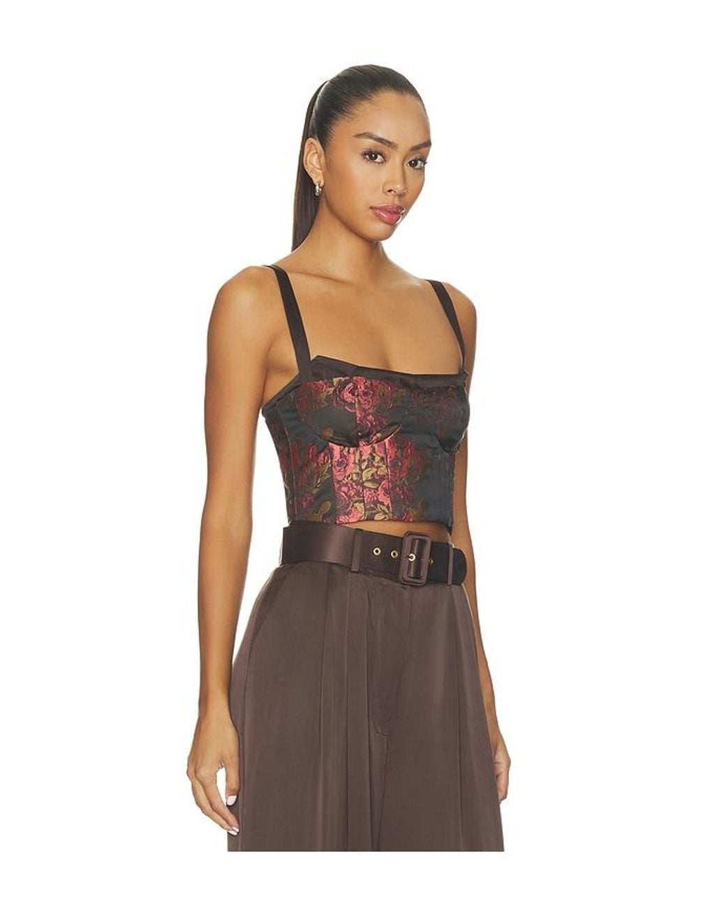 V. Chapman Brown Rumi Top