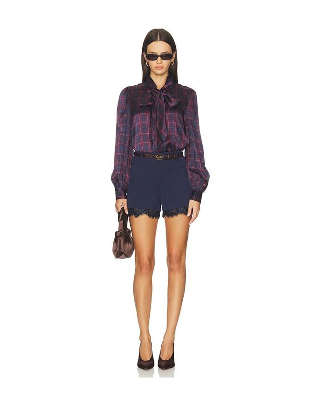 Cami NYC Blue Jolie Lace Short