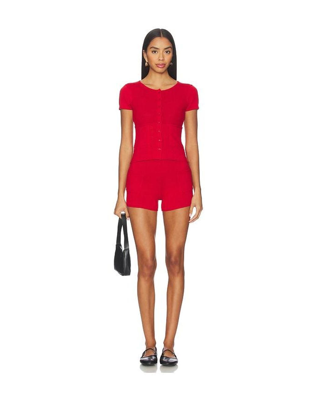 Peachy Den Red Marie Knit Short