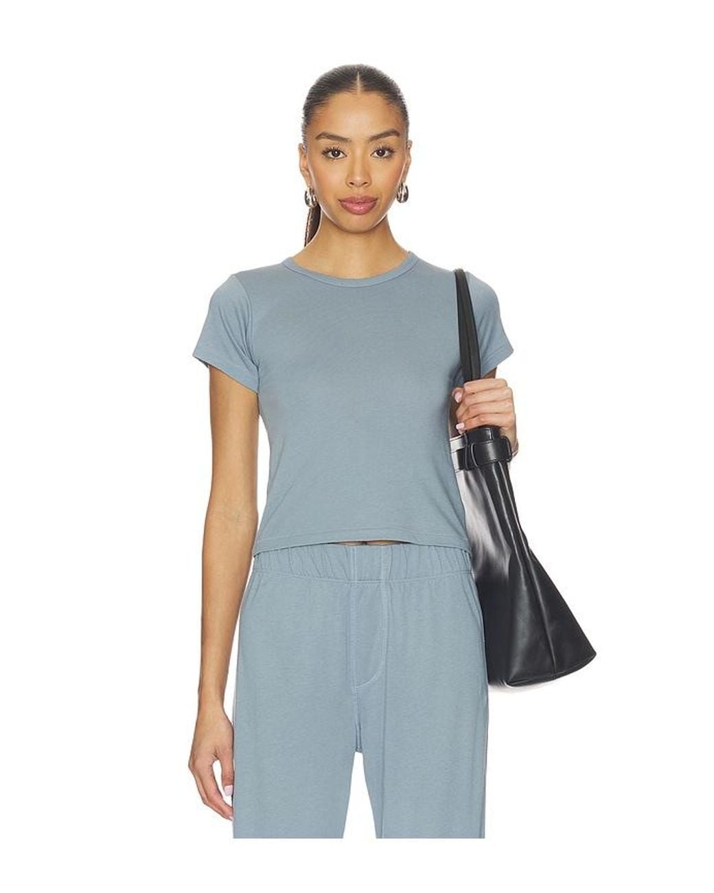 ÉTERNE Blue Butter Rib Short Sleeve Baby Tee