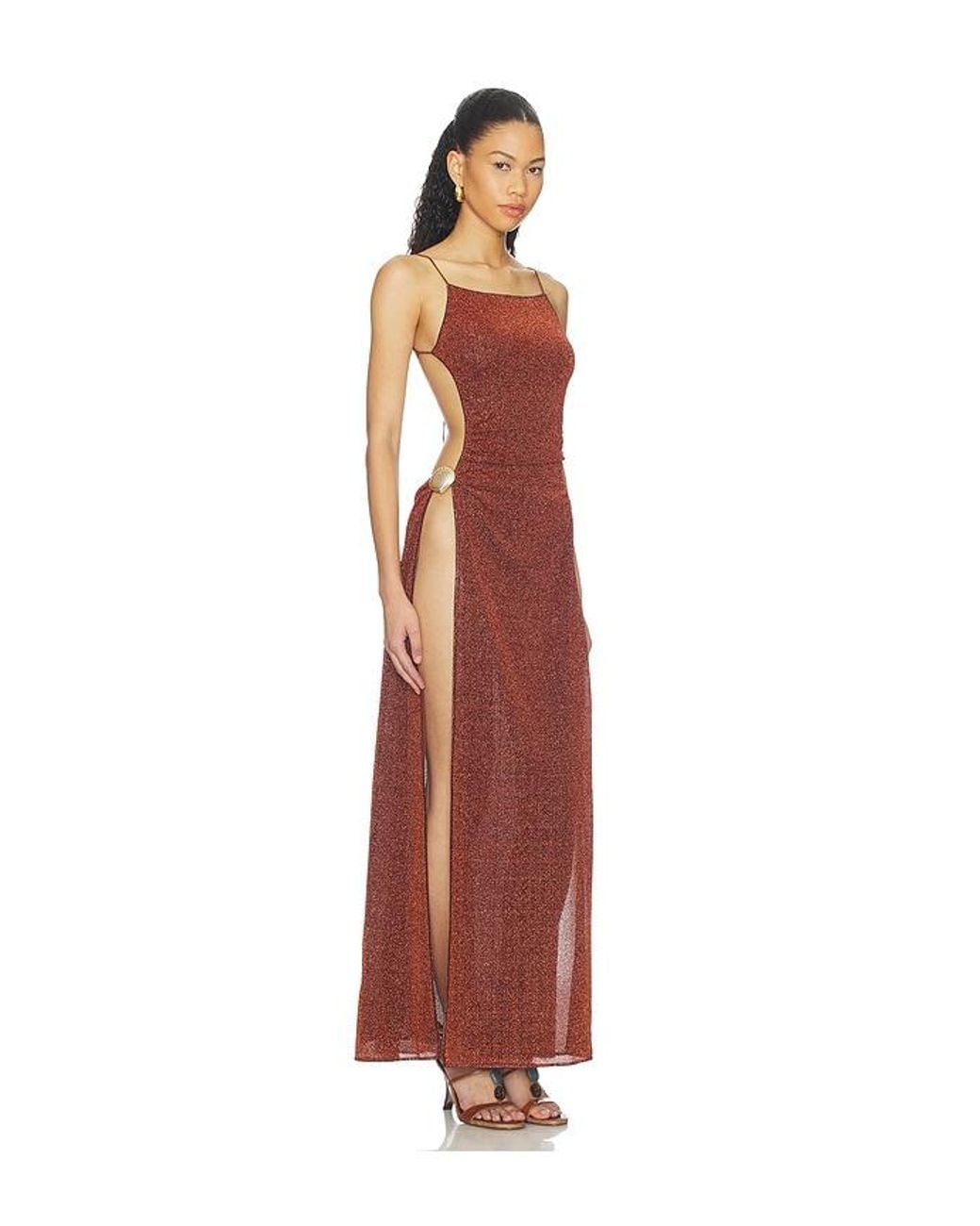 Oseree White Lumiere Shell Long Dress