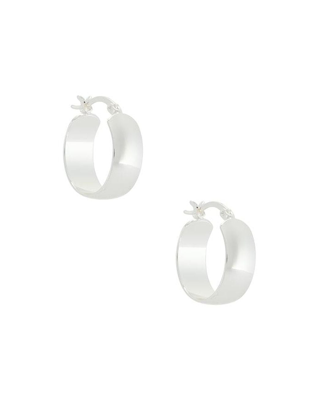 Casa Clara White Chenille Hoop Earrings