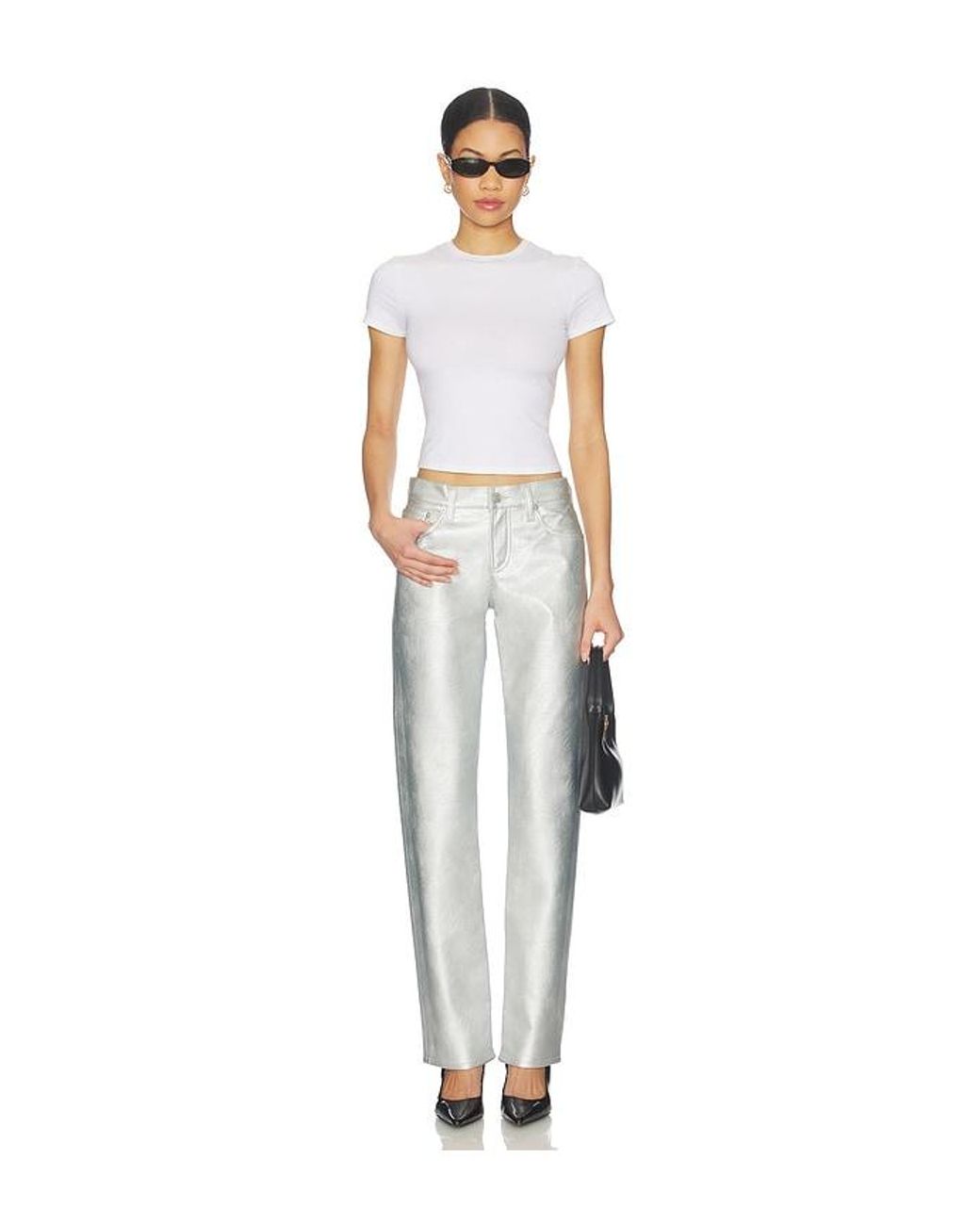 Agolde Metallic Low Rise Slim Pants