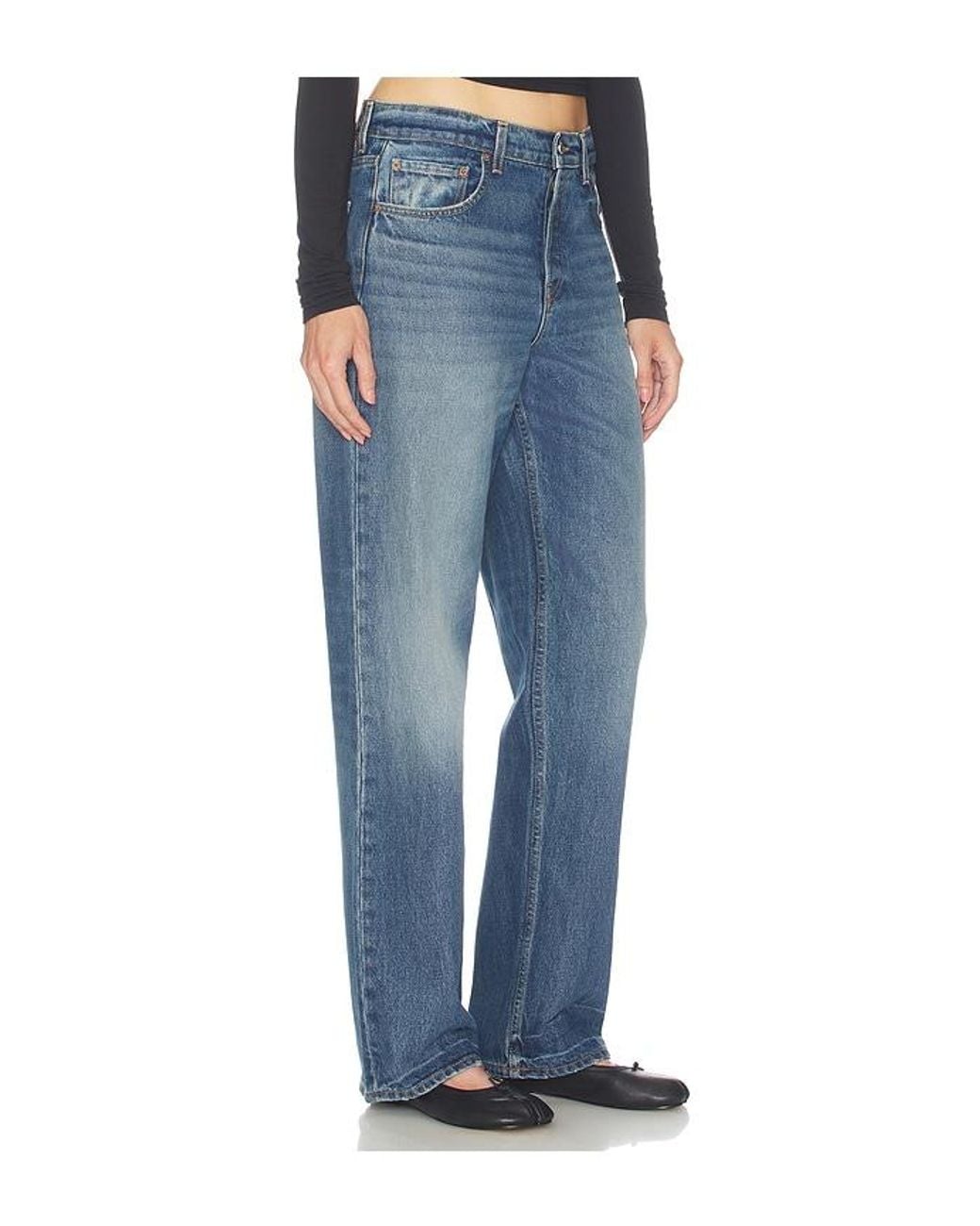 GRLFRND Blue Bella Low Rise Boyfriend