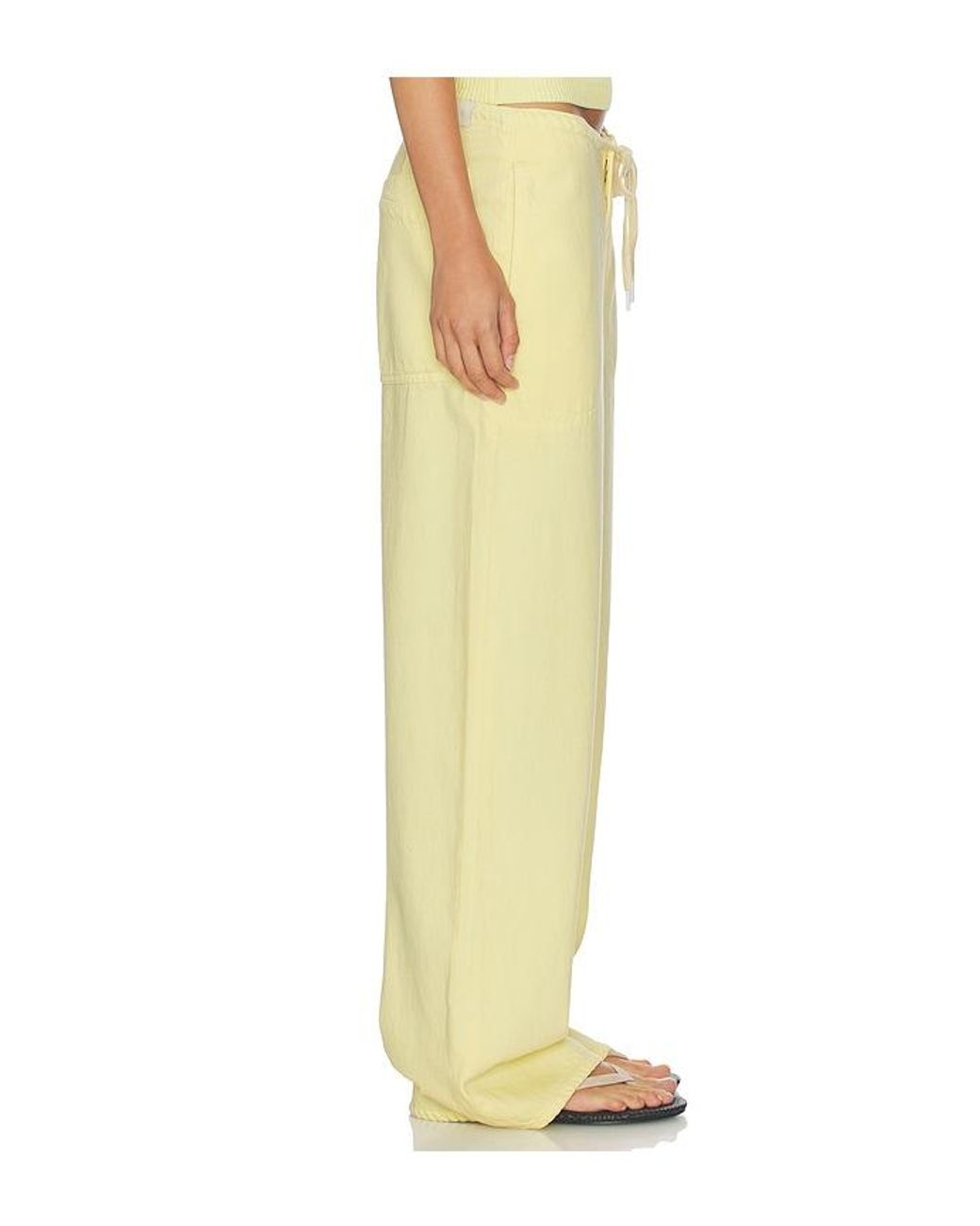 DL1961 Yellow Dl Aura Sienna Low Slung Relaxed Wide Leg Jeans