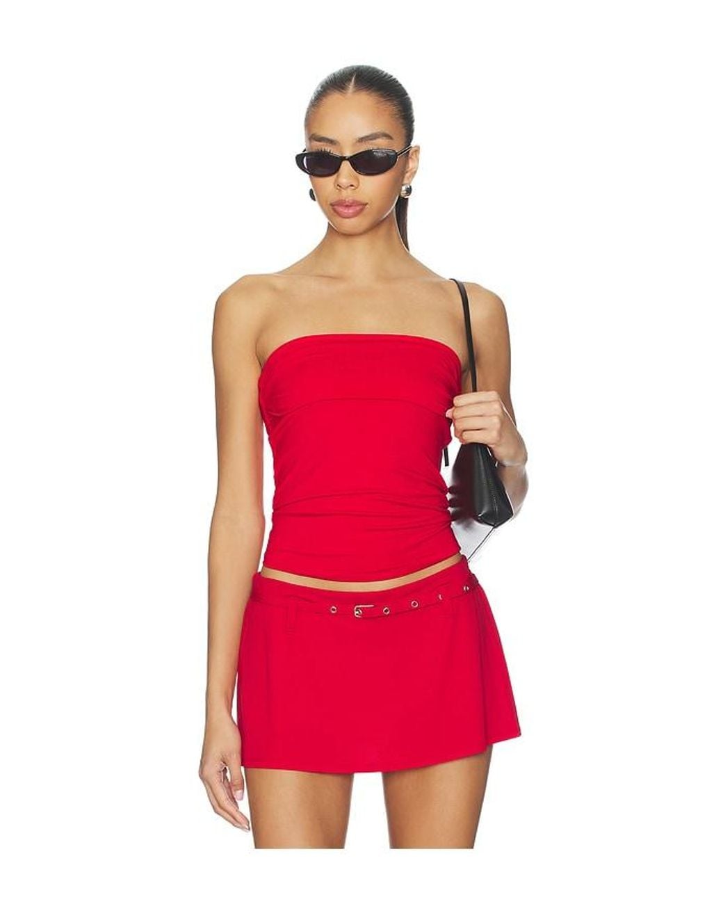 geel Red X Revolve Mila Tube Top