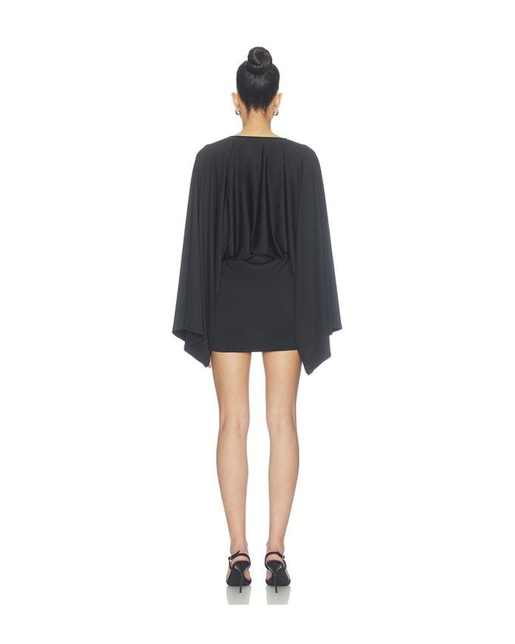 superdown Black X Hannah Lizzy Leah Deep V Dress