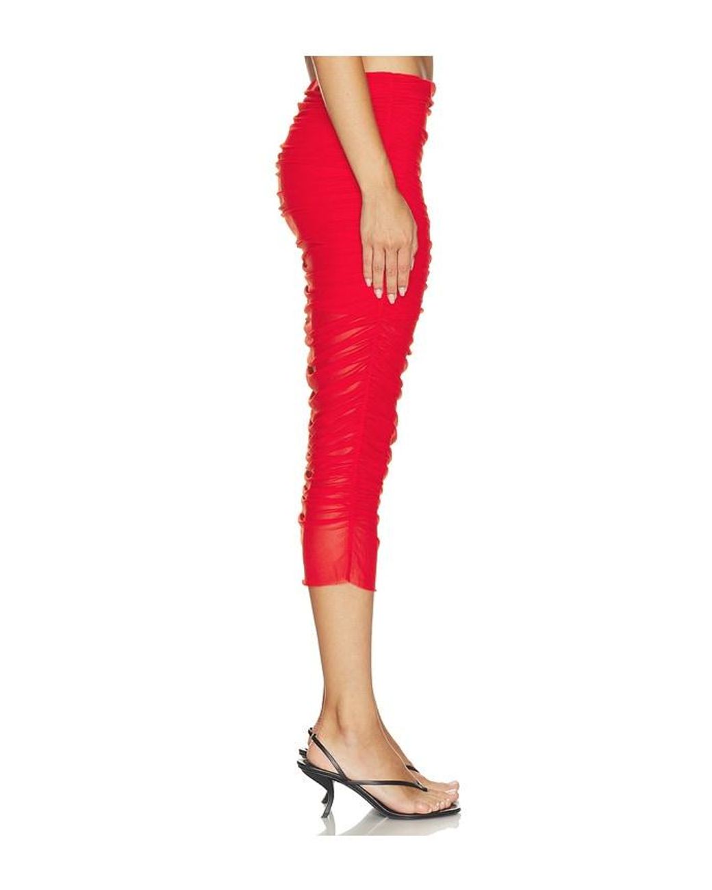 SER.O.YA Red Maja Mesh Skirt