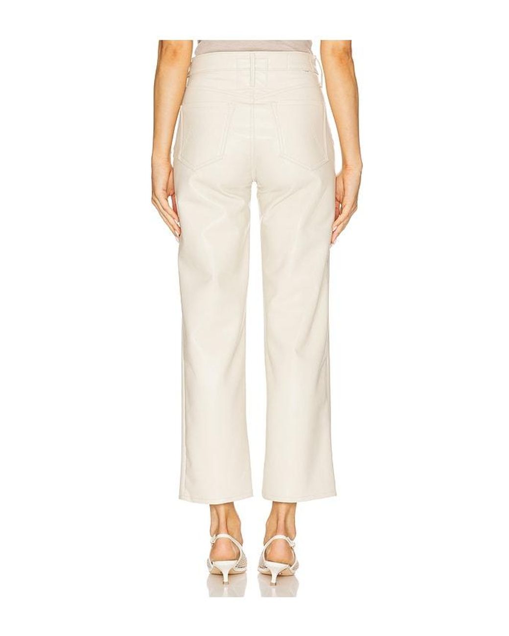 Mother White The Rambler Zip Ankle Jeans
