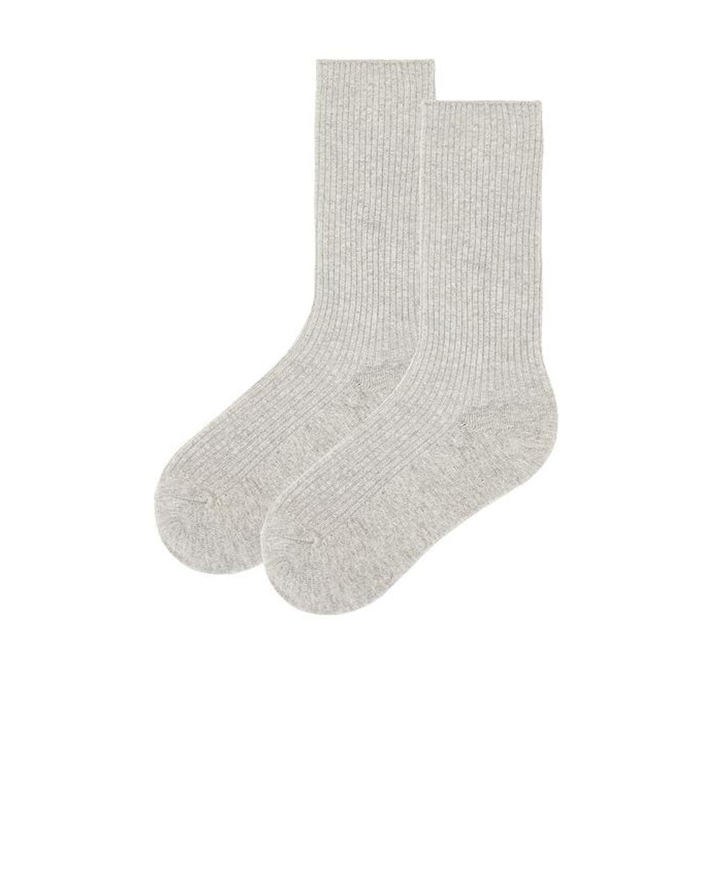 ÉTERNE White Classic Rib Socks
