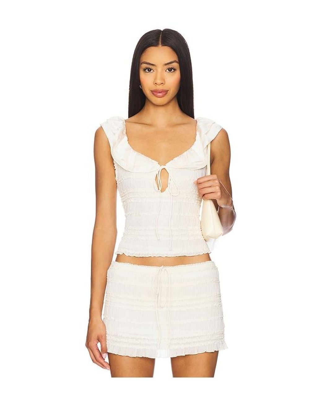 Tularosa White Madeleine Top