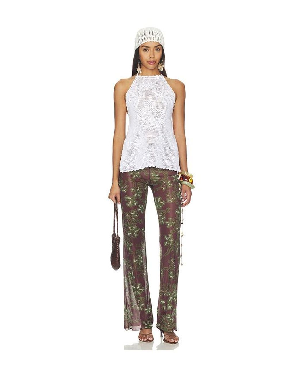 KETTEL ATELIER White Finka Crochet Top