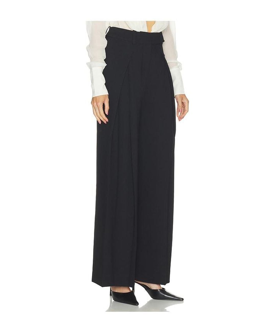 FAVORITE DAUGHTER Black Pleats For Days Pant