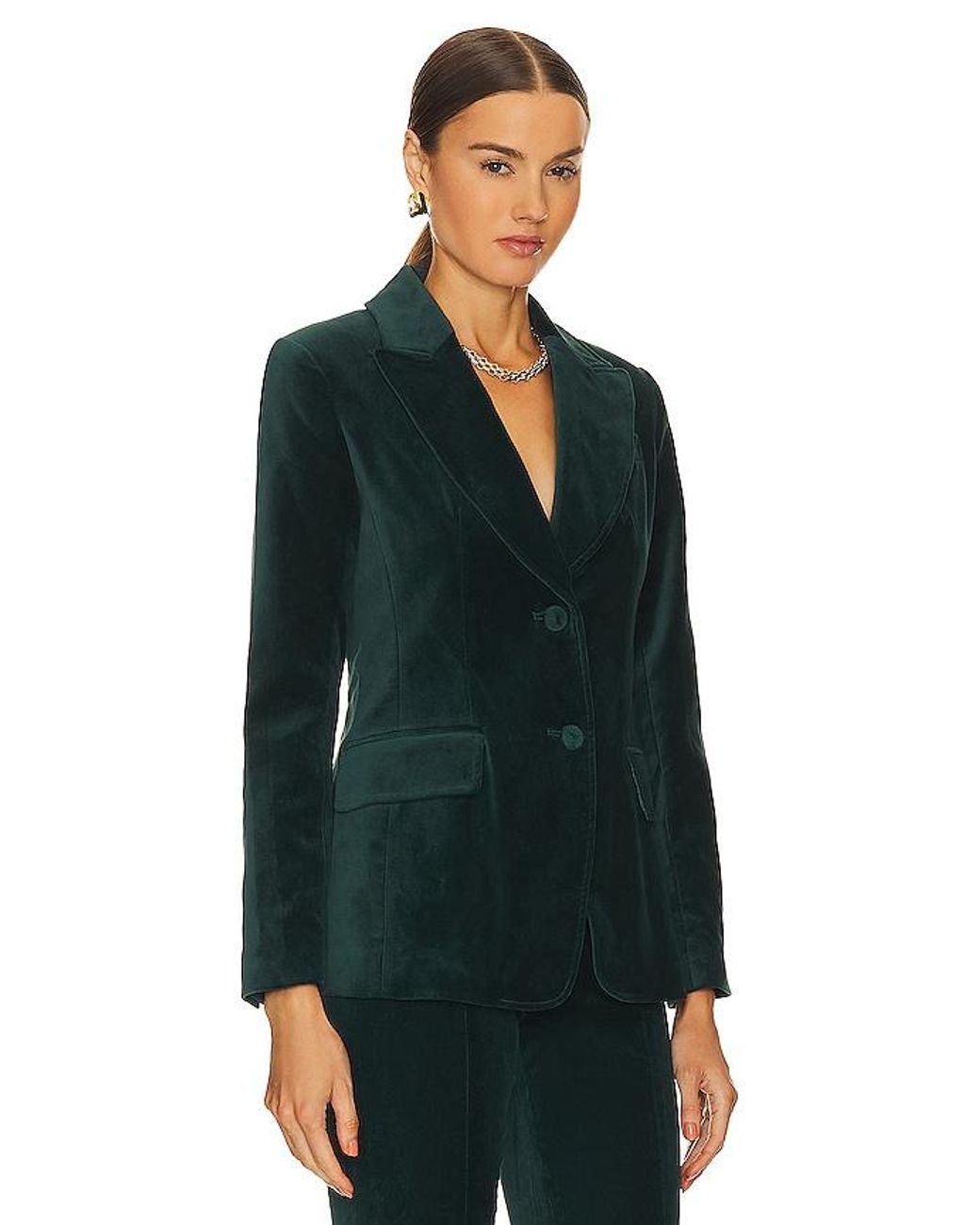 BCBGMAXAZRIA Green Velvet Blazer