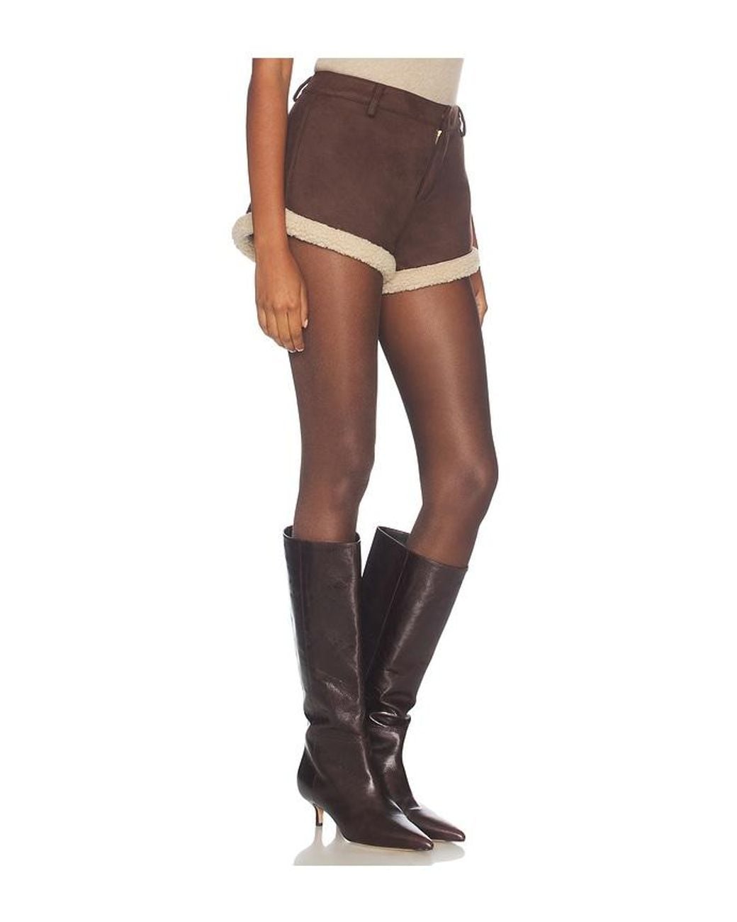Lovers + Friends Multicolor Lola Faux Shearling Short