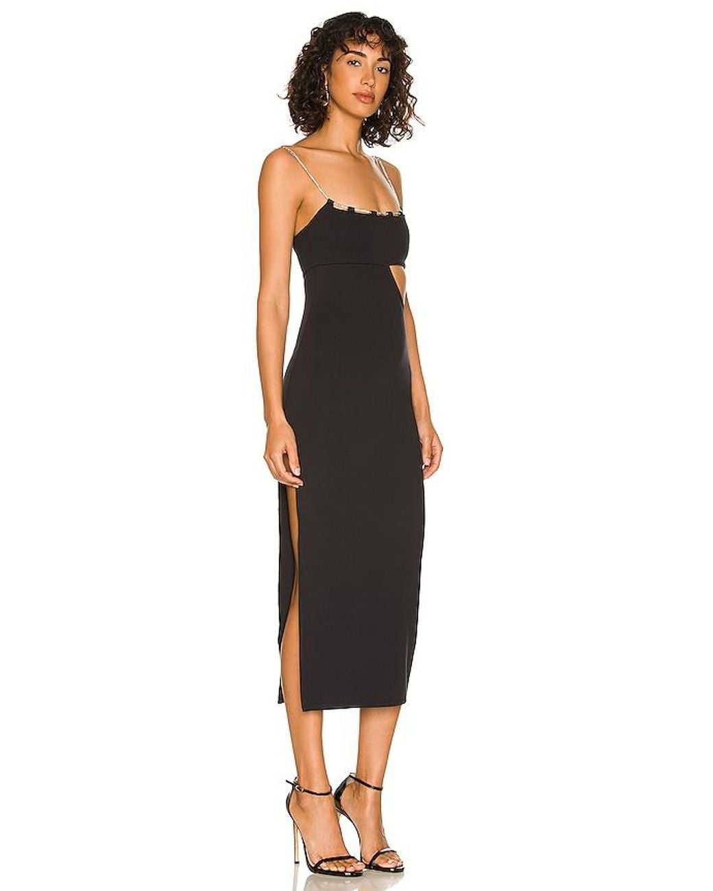 Lovers + Friends Black Charlotte Midi Dress