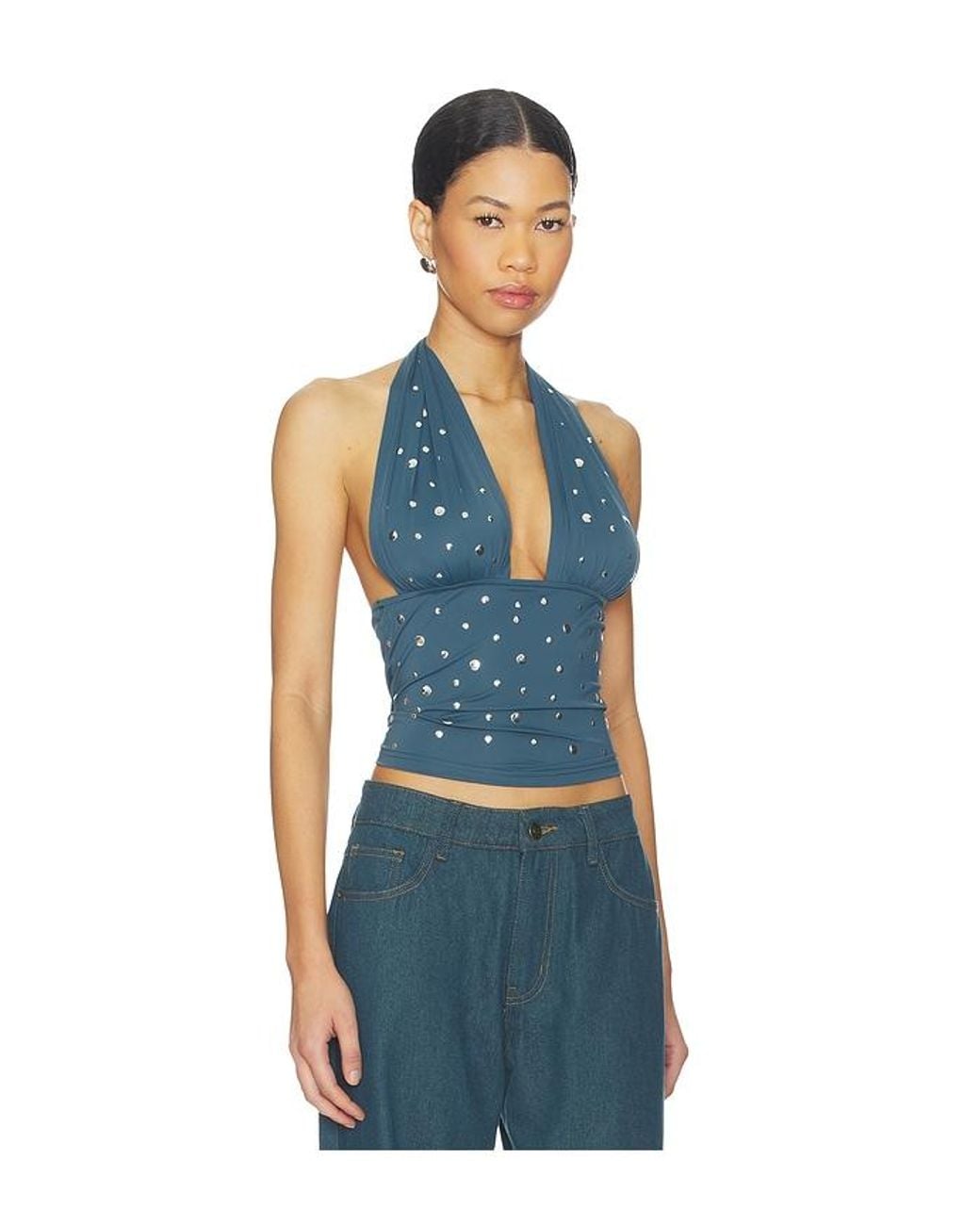 Lioness Blue Safari Halter Top