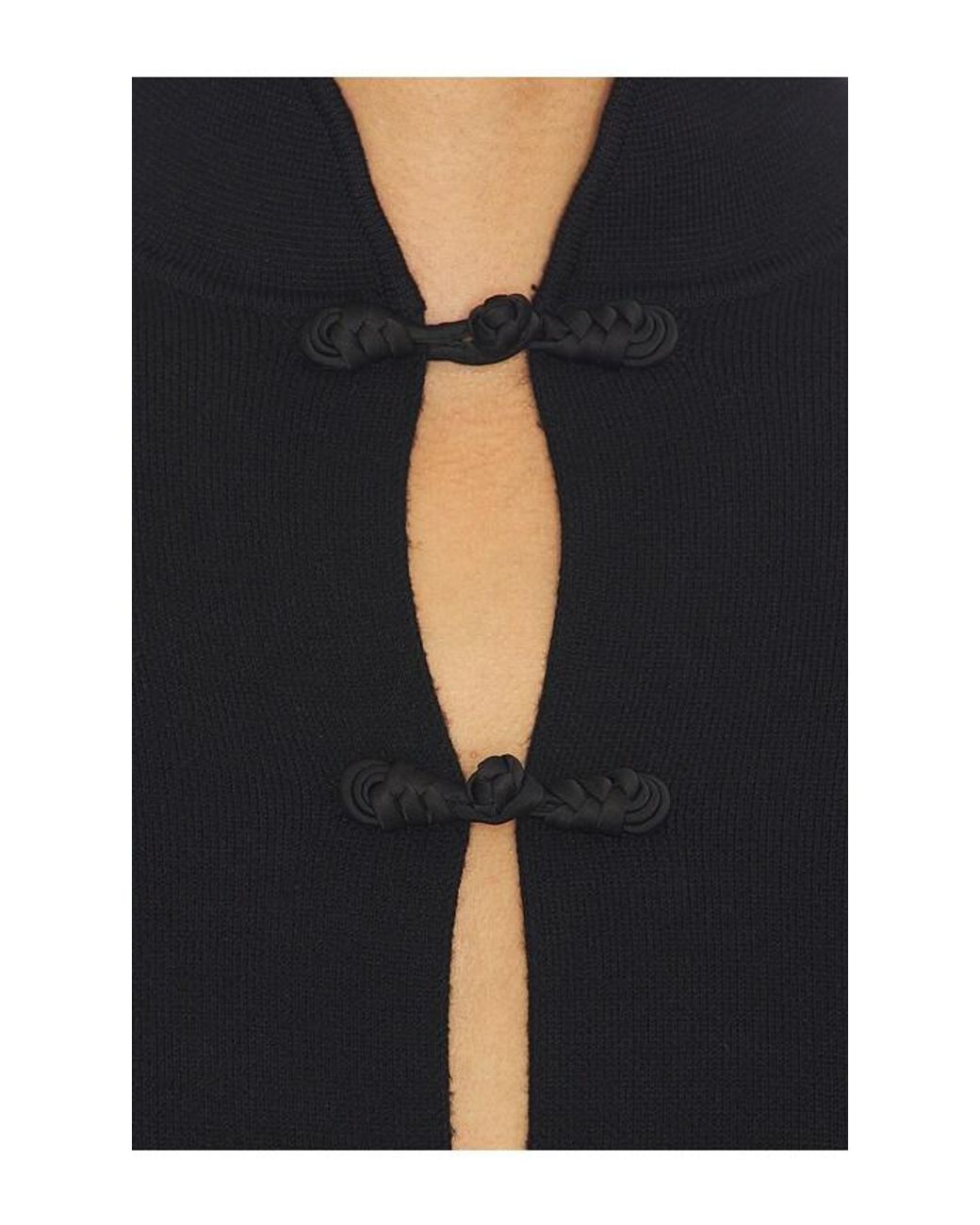 SAU LEE Black Otto Tang Cardigan