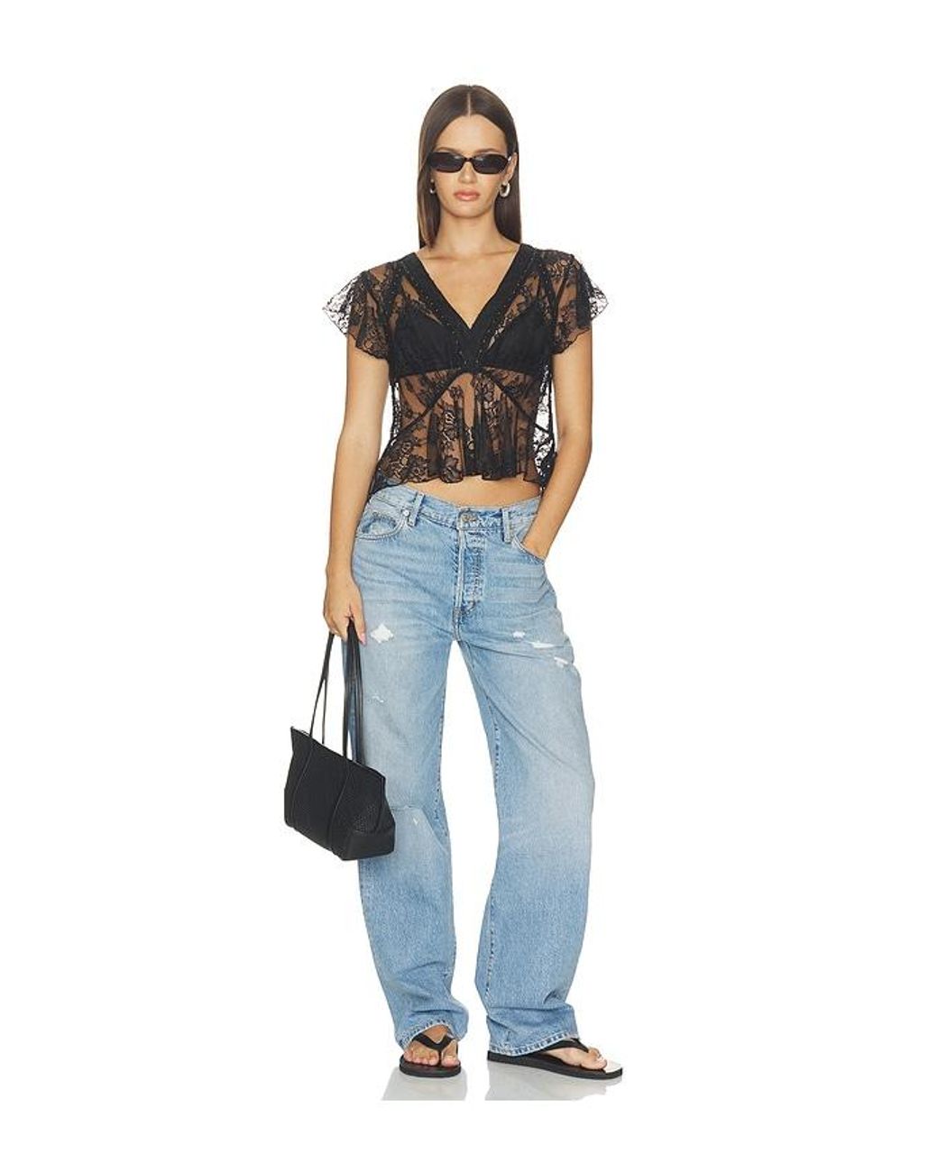 Steve Madden Black Leyla Top