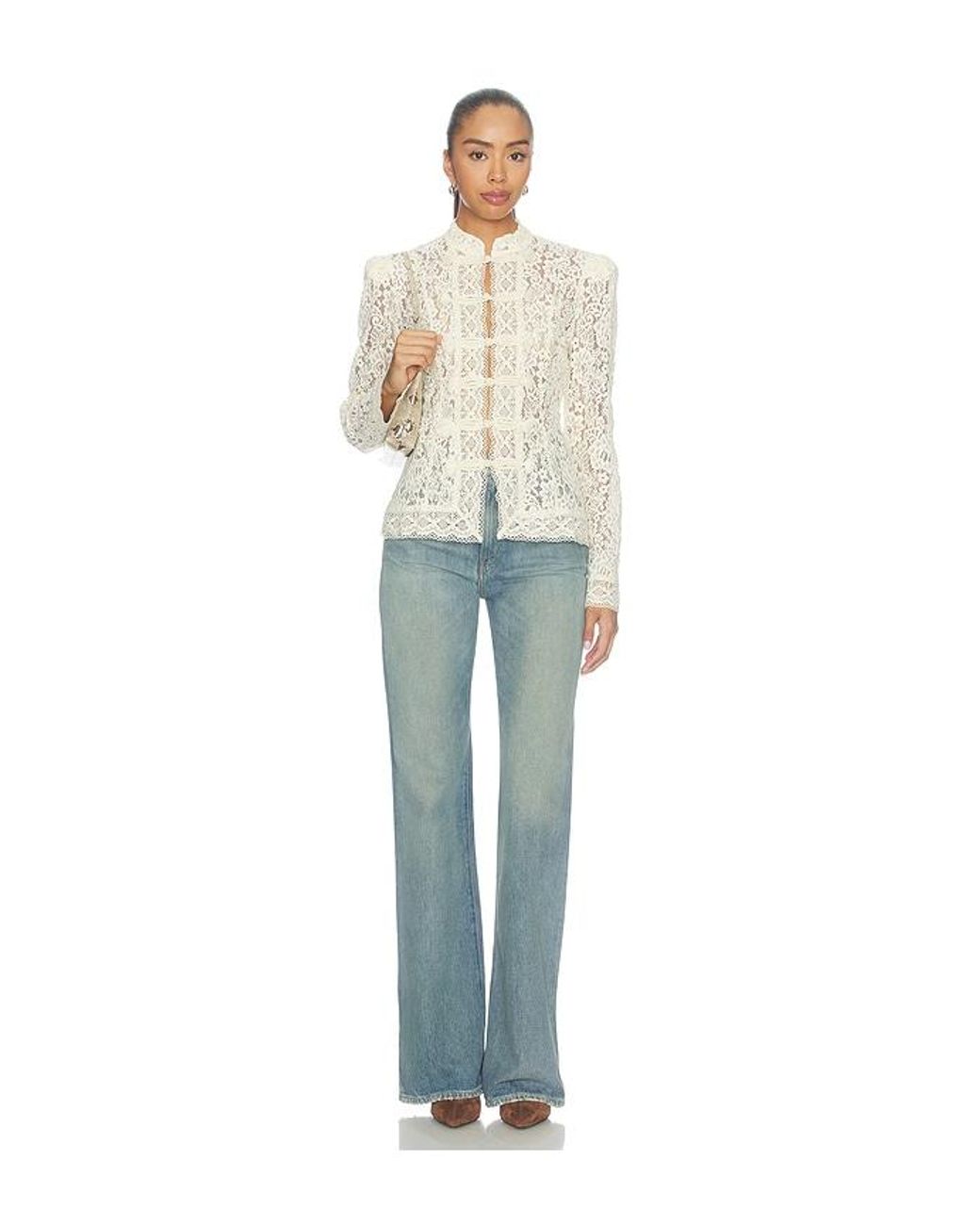 Steve Madden Natural Lace Aberdeen Top