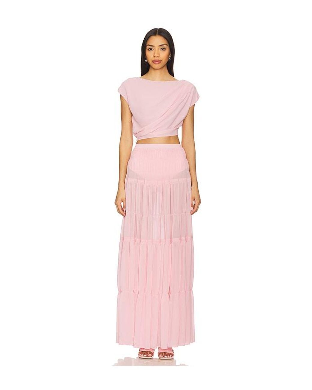 Camila Coelho Pink Yara Crop Top