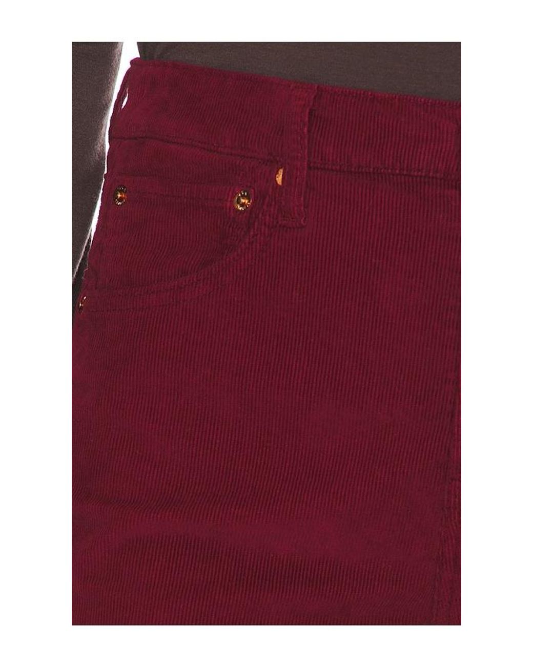 Re/done Red High Rise Wide Leg Jeans